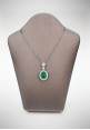 Crivelli necklace with diamonds and emerald CRV3919
