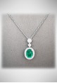 Crivelli necklace with diamonds and emerald CRV3919