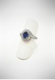 Crivelli white gold ring with diamonds and sapphires CRV6005