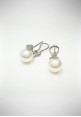 Crivelli white gold earrings with diamonds and pearls CRV6016