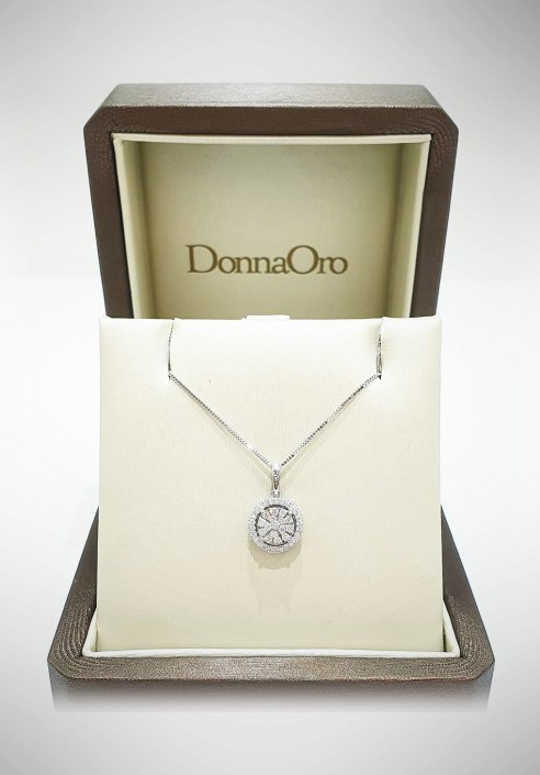 Collana Donnaoro in oro bianco e diamanti DNO14