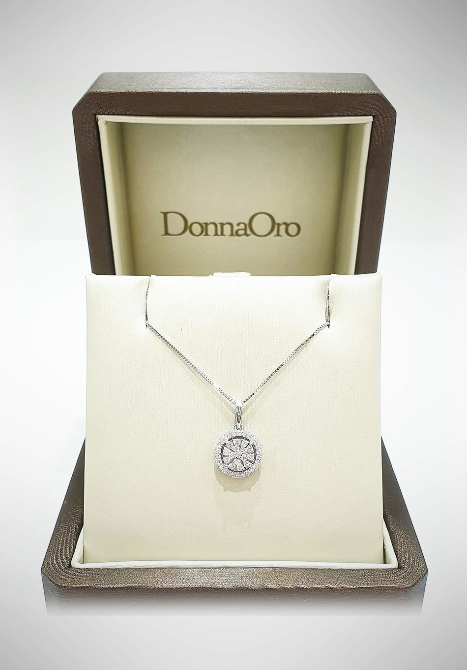 Collana Donnaoro in oro bianco e diamanti DNO14 - Gioielleria Loffredo