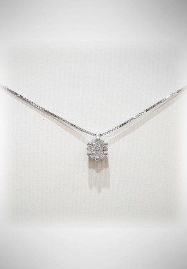 Collana Donnaoro in oro bianco e diamanti DNO17