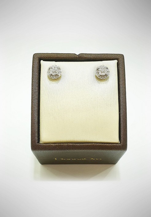 Donnaoro white gold earrings with diamonds DNO06