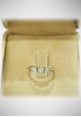 Donnaoro white gold trilogy ring with diamonds DNO08