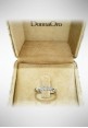 Donnaoro white gold trilogy ring with diamonds DNO09