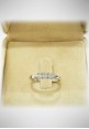 Donnaoro white gold trilogy ring with diamonds DNO09