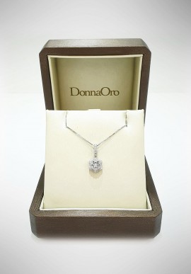 Collana Donnaoro in oro bianco e diamanti DNO12