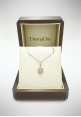 Donnaoro white gold necklace with diamonds DNO12