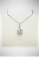 Donnaoro white gold necklace with diamonds DNO12