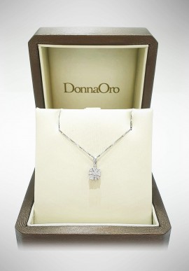 Collana Donnaoro in oro bianco e diamanti DNO13