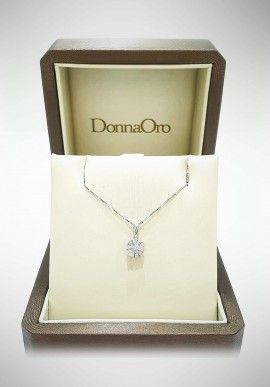 Donnaoro white gold necklace with diamonds DNO13