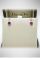 Donnaoro white gold earrings with diamonds ruby DNO43
