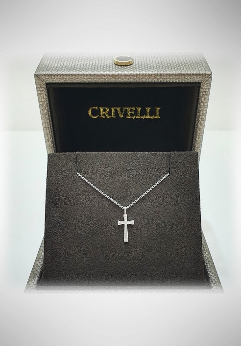 Crivelli white gold necklace with diamonds CRV2106
