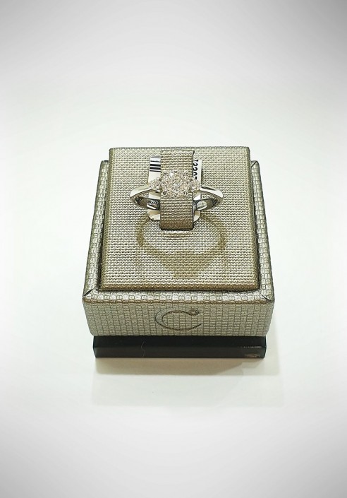 Crivelli white gold ring with diamonds CRV2119