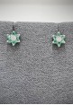 Lunatica gold earrings with diamonds and emerald LNT27