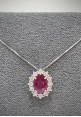 Collana Lunatica in oro con diamanti e rubino LNT33