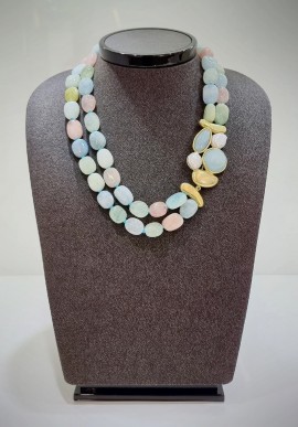 Soara necklace in silver and beryl SOA2101