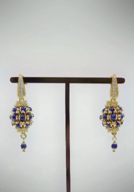 Soara earrings in silver and lapis SOA2114