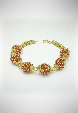 Soara bracelet in silver and coral SOA2115