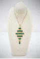 Soara necklace in silver and malachite SOA2117