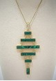 Soara necklace in silver and malachite SOA2117