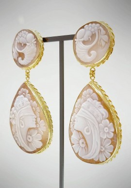 Soara earrings in silver and cameo SOA2123
