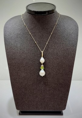 Soara necklace in silver, Swarovski and pearls SOA2138