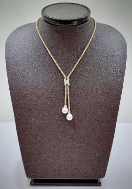 Soara necklace in silver, Swarovski and pearl SOA2141