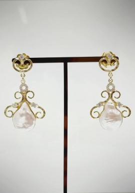 Soara earrings in silver, pearl and Swarovski SOA2145