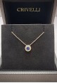 Crivelli rose gold necklace with diamonds and sapphire CRV212115