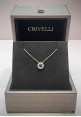 Crivelli rose gold necklace with diamonds and sapphire CRV212115