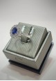 Crivelli white gold ring with diamonds and sapphire CRV212126