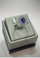 Crivelli white gold ring with diamonds and sapphire CRV212126