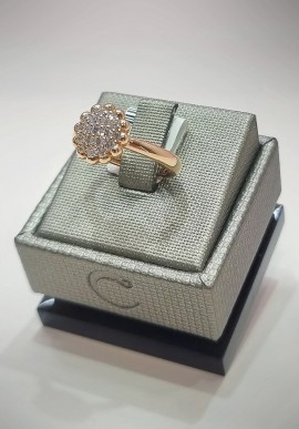 Crivelli rose gold ring with diamonds CRV212127