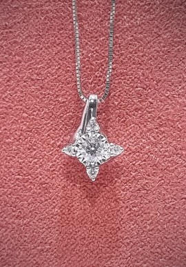 DonnaOro white gold and diamonds light point necklace DFPF8921.S024 