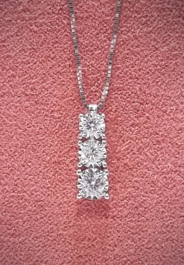 DonnaOro Trilogy white gold and diamonds necklace DKPT8872.S032