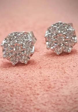 DonnaOro Pavè white gold and diamonds earrings DFOF8366.025