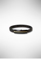 Borsari bracelet in black rubber and gold enamelled copper BR-TEKNO07Y