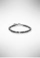 Borsari bracelet with matt gray hematite and silver elements BR-TIBET50