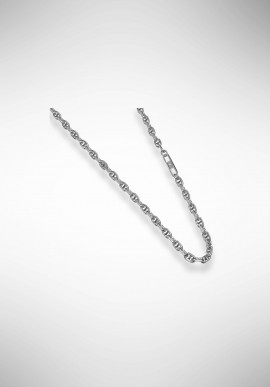 Borsari necklace in rhodium silver with silver and diamond element CL-TO01AR