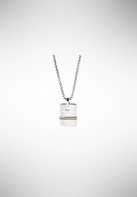 Borsari necklace with plate and torchon element in yellow gold PE-RI30M1AY