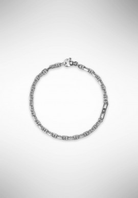 Borsari bracelet in rhodium silver with diamond BR-TOR01AR