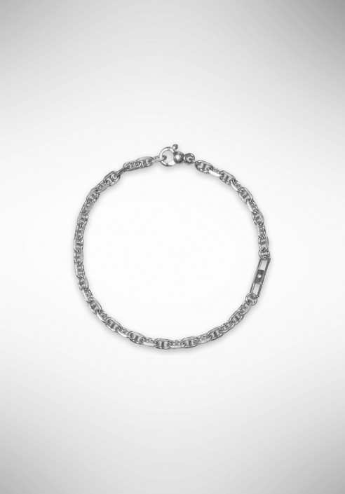 Bracciale Borsari in argento rodiato con diamante BR-TOR01AR