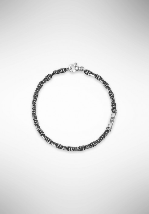 Bracciale Borsari in argento e rutenio con diamante BR-TOR03AR