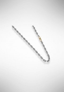 Borsari necklace in rhodium silver gold plated and diamond CL-TORO1AY 