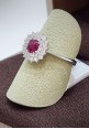 Marika gold ring with diamonds and ruby AN8034R AR.1