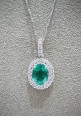 Marika white gold necklace with diamonds and emerald in oro bianco con diamanti e smeraldo CD84124SSA.2