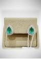 Marika white gold earrings with emeralds and diamonds OR9107S MA.2 
