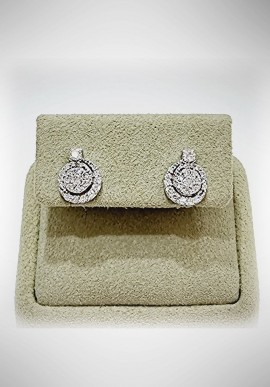 Marika white gold earrings with diamonds OR8O31 SA.1